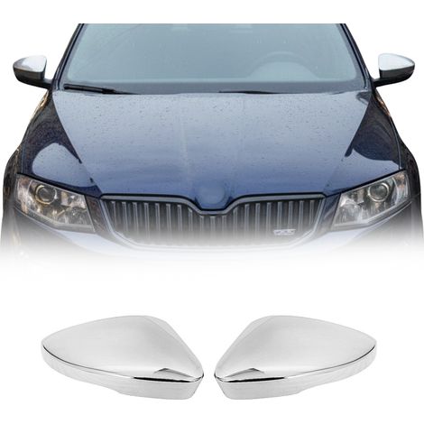Coques de Rétroviseurs pour Skoda Octavia III 2013-2019 en Acier Chromé Argent (1/5)