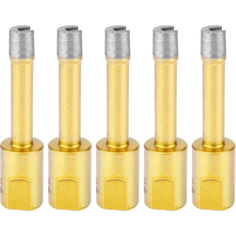 5 pezzi diamantati smerigliatrice angolare foro apertura sega punte da trapano utensile da taglio per marmo vetro ceramica piastrelle parete granito (8 mm), sega a tazza (1/5)