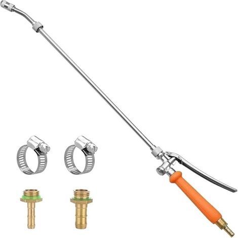 Stainless steel telescopic spray lance and nozzle – Adjustable length 12.5 to 29 inches – 1/4" and 3/8" copper fittings – For pressure sprayers (1/4)