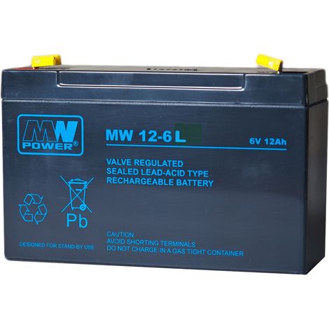 MW 12-6L: batteria AGM 6V/12Ah, 15150100 (T2)