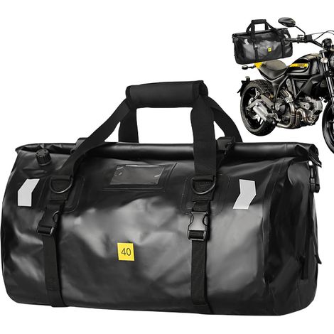 Bagage De Voyage Moto,Sac À Dos De Voyage Imperméable Sac De Rangement pour Moto avec Bretelle D'Épaule Réglable pour Usage, Navettage, Camping Et