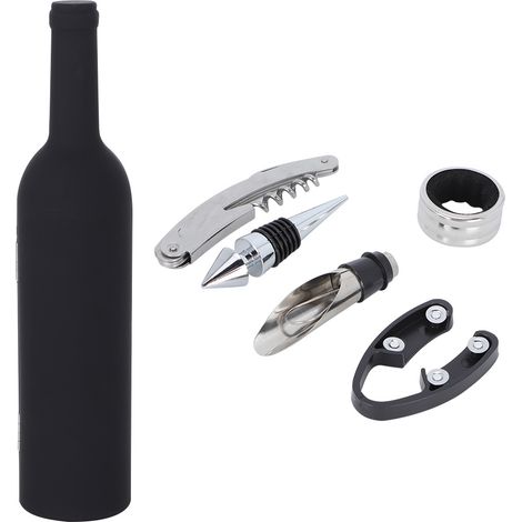 Lot de 5 tire-bouchons, forme bouteille, acier inoxydable, avec coffret, pour vin rouge, bar, restaurant, maison（Q3 : Nouveaux produits pour le mois d'août） (1/5)