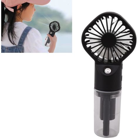 Nouveau ventilateur brumisateur portatif, mini humidificateur portable, petit ventilateur portatif, noir. (1/5)
