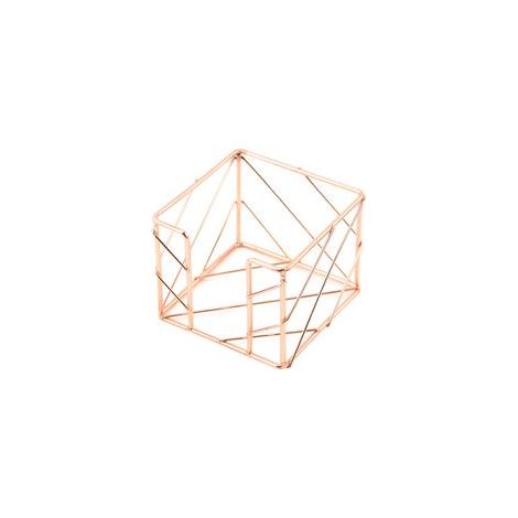 Organiseur de bureau créatif en métal pour notes adhésives, or rose (1/5)