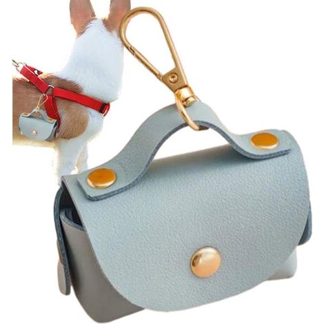 Distributeur de sacs à crottes - Cuir PU - Noir - Résistant aux rayures - Pratique (1/4)