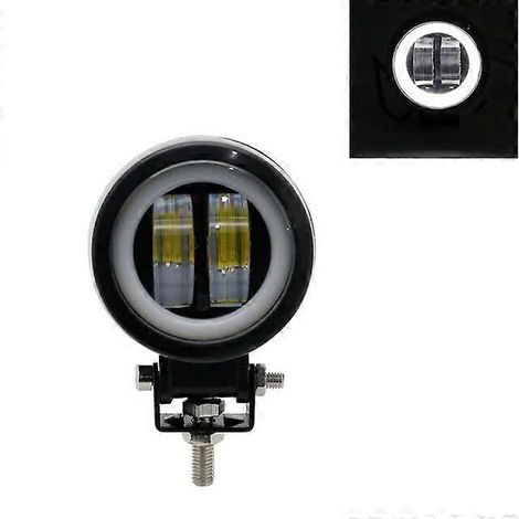Projecteur de travail LED 3 pouces pour voiture, camion, moto tout-terrain, éclairage auxiliaire, 12 V/24 V, antibrouillard, blanc 6000 K, 1 x 20 W rond (1/5)