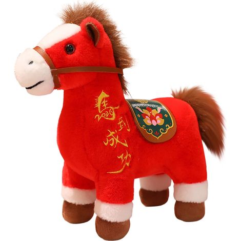 Cheval En Peluche - Décoration De Table - Pour Intérieur Et Extérieur - Idéal Pour Fêtes Et Jardins - 1 Pièce (1/5)