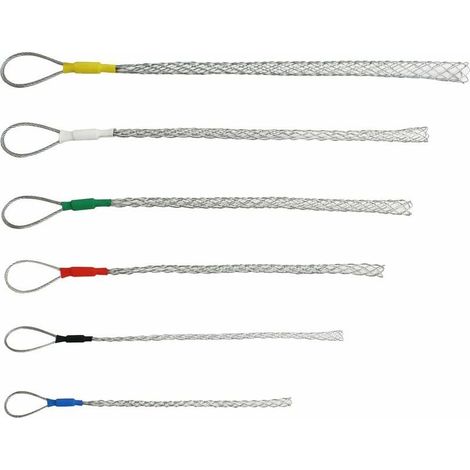 Lot de 6 4-25 Mm Kit de chaussettes de traction de câble en acier galvanisé antidérapant pour câble lassos (1/5)