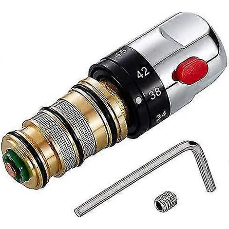 Thermostatische Mischbatterie, kompatibel mit Wasser, Thermostatarmatur aus massivem Messing (1/5)