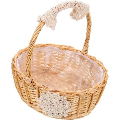 panier à main en osier panier de fruits panier de noel fruit basket corbeille à fruit panier picnic récolte floral usine panier tressé décoratif de corbeille de fruits pe (1/5)