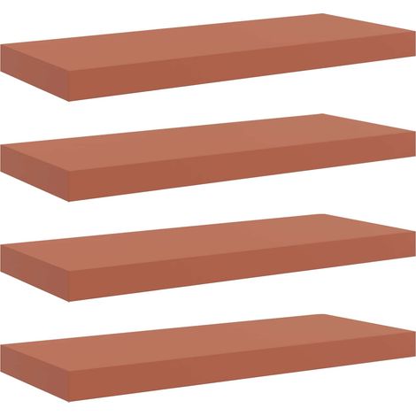 Étagère Murale 4 pcs Étagères flottantes Rouge 60 x 23 x 4 cm Bois d'ingénierie (1/5)