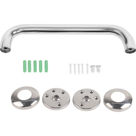 Barre d'appui inox renforcée 30cm pour salle de bain, baignoire, douche et WC – Poignée de sécurité antidérapante (1/5)
