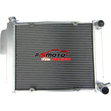 Radiateur, Aluminium, Taille du noyau 450×398×56 mm, Taille totale H16"×L27-1/8"×P2-5/8", Taille d'entrée/sortie Φ1-5/8, Compatibilité pour Mazda RX2 RX3 RX4 RX5 RX7 (1/5)