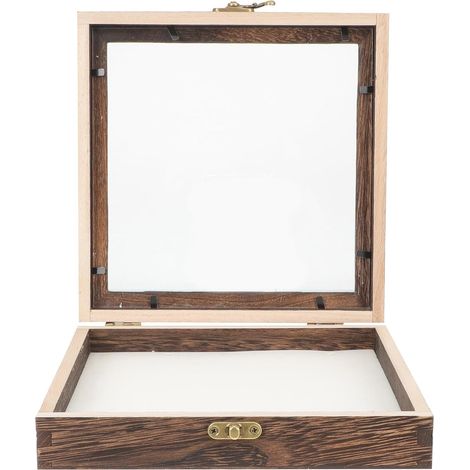 Vitrine à Spécimens Bois avec Grosse Capacité, Boîte de Rangement Rectangulaire Rétro, Légère et Portable avec Coussinet Eva pour Collection D'insectes et Pièces (1/5)