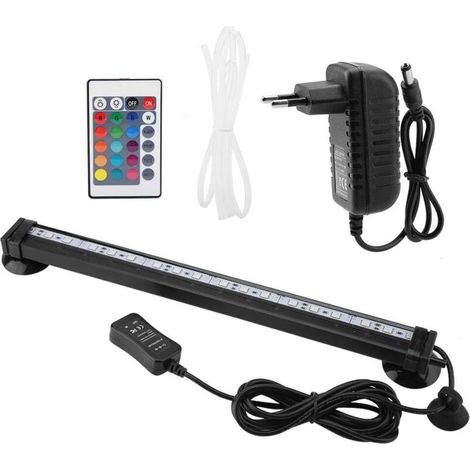 Lampe à bulles LED pour aquarium - Indice de protection IP68, sept couleurs, haute luminosité, 16 cm (fonction mémoire) - 1 pièce (1/4)
