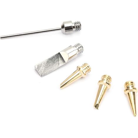 Pointes à souder, 5 pièces pointes de fer à souder au butane, HS-1115K pointes de rechange pour fer à souder à souder au gaz accessoires universels à souder au gaz (1/5)