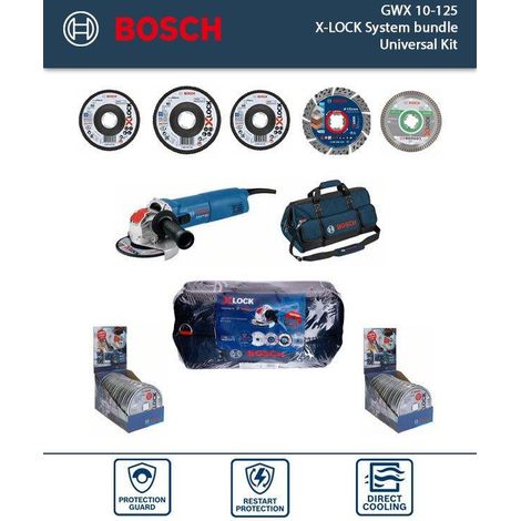 Kit 7 dischi XLock 125mm + 1 smerigliatrice + 1 sacchetto BOSCH - 615997610