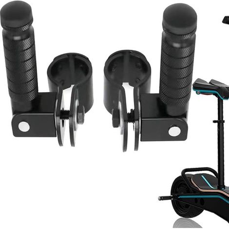 Pedane universali pieghevoli per biciclette, scooter e motociclette. Perni in metallo per il passeggero. (1/5)