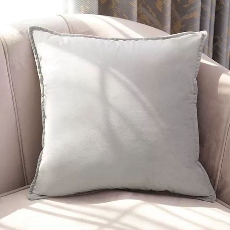 Funda de almohada de terciopelo, funda de almohada cuadrada decorativa, funda de cojín suave de color liso, adecuada para sofás, dormitorios, sillas y coches, 45,7 cm x 45,7 cm.