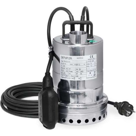 DAB Drenag 300 MA - 9.000 L/Std. - 250W - Förderhöhe 7 m - Korngröße 10 mm - Rostfreier Stahl - Sehr robust - Inkl. Automatischen Überspannungsschutz (1/2)