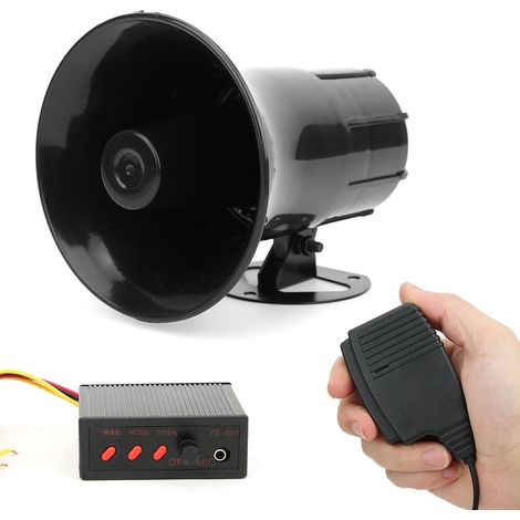 Universelle 115dB 50W Autoalarmsirene, leistungsstarker 3-Ton-Megaphonlautsprecher für Fahrzeuge