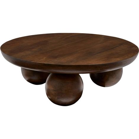 Tavolino abekas in legno di mango 90x90x30cm - Atmosphera créateur d'intérieur
