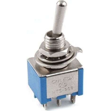 CA 3A / 250V 6A 125V 6 broches DPDT On Interrupteur a bascule 2 positions Bleu (1/3)