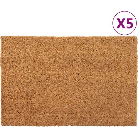 Fußmatten 5 Stk. Natur 40x60 cm Kokosfaser Getuftet