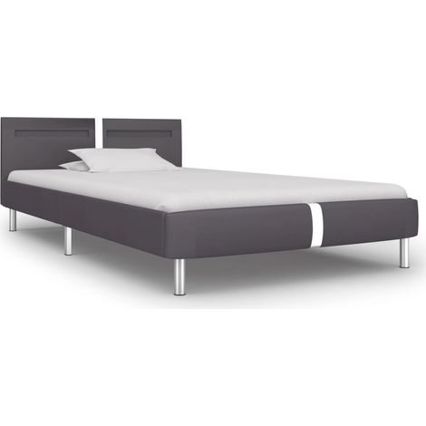 Maison Exclusive - Giroletto con LED senza Materasso Grigio in Similpelle 90x200cm
