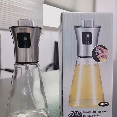 Vaporisateur d'huile en verre, pulvérisateur à pression pour huile, vinaigre et sauce soja, outil de cuisine (1/3)