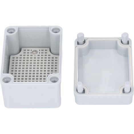 Boîte de jonction avec plaque de montage, boîtier en plastique ABS pour projets électriques DIY, étanche à l'eau et à la poussière (IP67), gris (1/5)