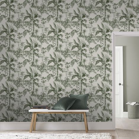 Papier peint intissé Zanzibar 1005 x 52cm Vert (1/5)