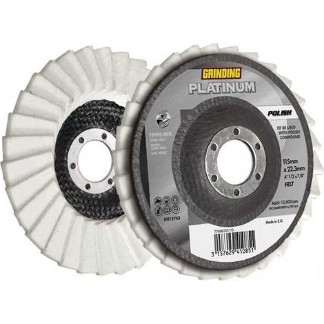 Disco de pulir con láminas de fieltro 115 F22 para rectificar