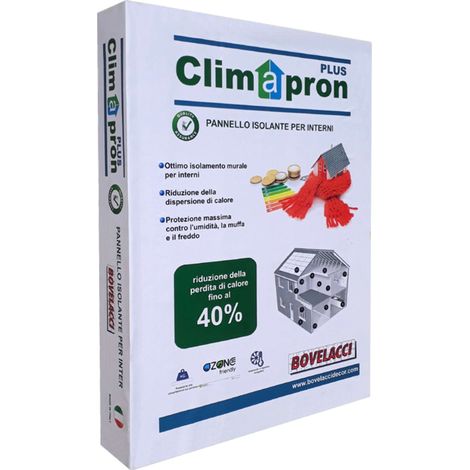Lastra isolante CLIMAPRON PLUS 80X250 cm. SP 6 mm. Confezione da 10 pannelli (20 mq)
