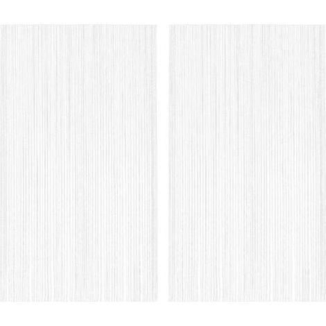 Stores à cordes, 2 pièces par paquet, 100 x 250 cm, blancs. (1/5)