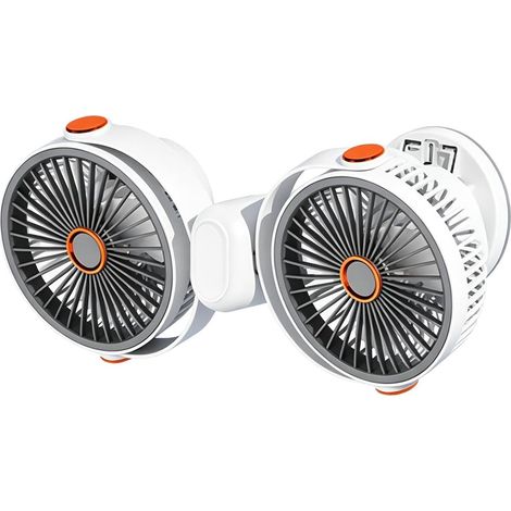 Ventilateurs À Pince 5 Vitesses Double Tête USB-C Rechargeable (1/5)
