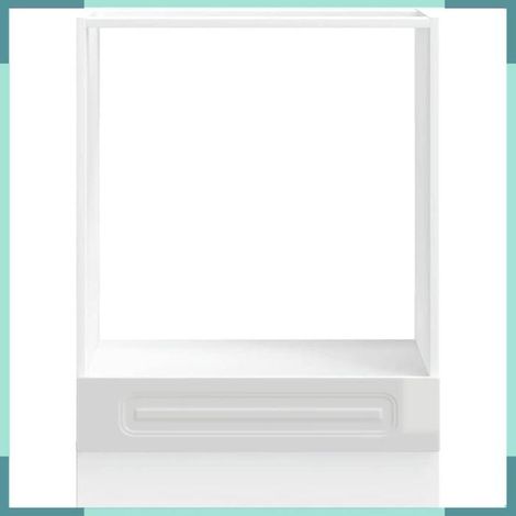 Armoire à four - Kalmar - Blanc brillant - Bois d'ingénierie - 60 x 46 x 81,5 cm (1/5)
