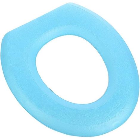 Blaues Toilettensitzkissen, wasserdichter EVA-Toilettensitzbezug, O-förmiger Toilettensitzbezug (1/5)