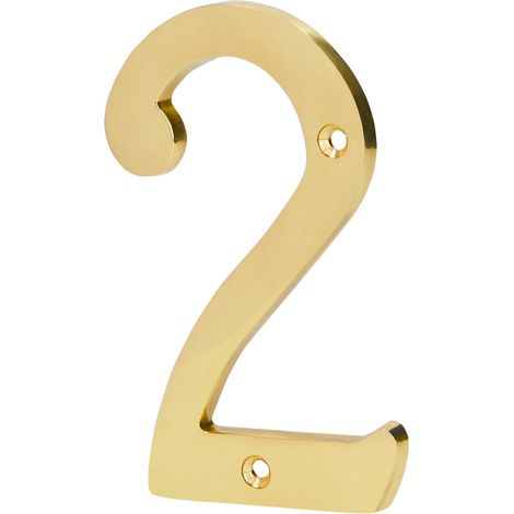 Número "2" de latón