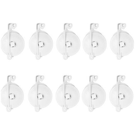 10 Blatt- und Asthaken mit Kappen zur Unterstützung des Pflanzenwachstums in Zeltgärten oder Hydrokultursystemen (weiß) (1/5)