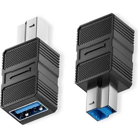 Adaptateur USB 3.0 B mâle vers A femelle (USB-F) - Lot de 2 : Transfert rapide et compatibilité étendue (1/5)