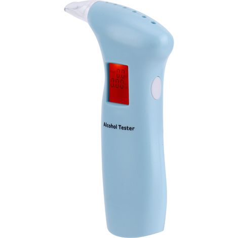 Alcoolémie avec éthylotest, détecteur d'alcoolémie au volant et analyseur de vin, écran LCD pour usage professionnel (bleu). (1/5)