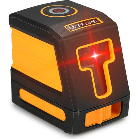 Niveau Laser Rouge à 2 Lignes à Nivellement Automatique avec Lignes Laser Sélectionnables et étalement Vertical du Faisceau, Sans Support - Sans Support (1/5)