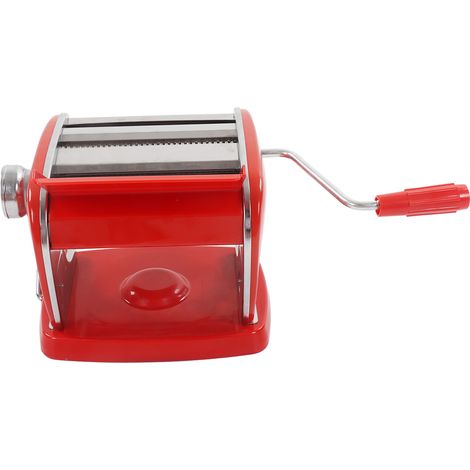 Machine à pâtes à ventouse, petite machine multifonction en acier inoxydable, pour la fabrication de pâtes manuelles. Ventouse rouge et 2 couteaux inclus. (1/5)