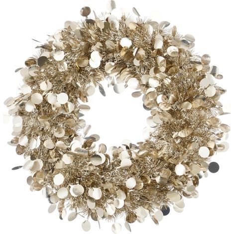 Mica Weihnachtsdeko Kranz 46 x 3 cm champagner