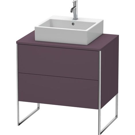 Meuble sous-vasque XSQUARE 778x800x548mm Satin aubergine