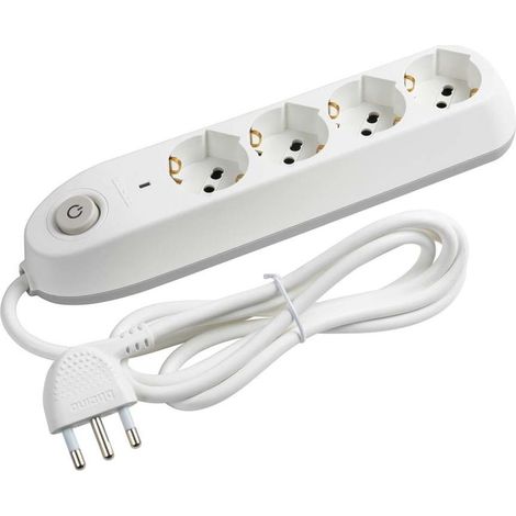 bticino Poker base múltiple 1,5 m 4 salidas AC Interior Blanco