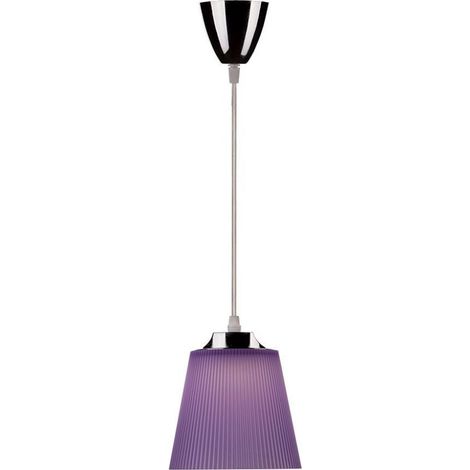 Lámpara colgante LED de plástico V-TAC de 5 W, color morado, con base de metal cromado (1/5)