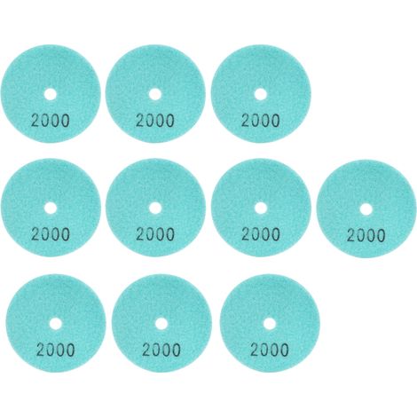 Lot 10 disques de polissage diamant 3 pouces, 2000 grains, pour marbre, béton et pierres. (1/5)