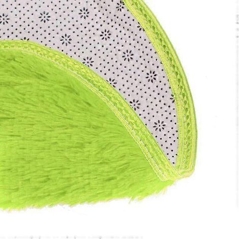 Tapis de bain rond doux et antidérapant, tapis de douche en polaire corail pour le sol de la salle de bain, 40 cm / 15,7 pouces (1/2)